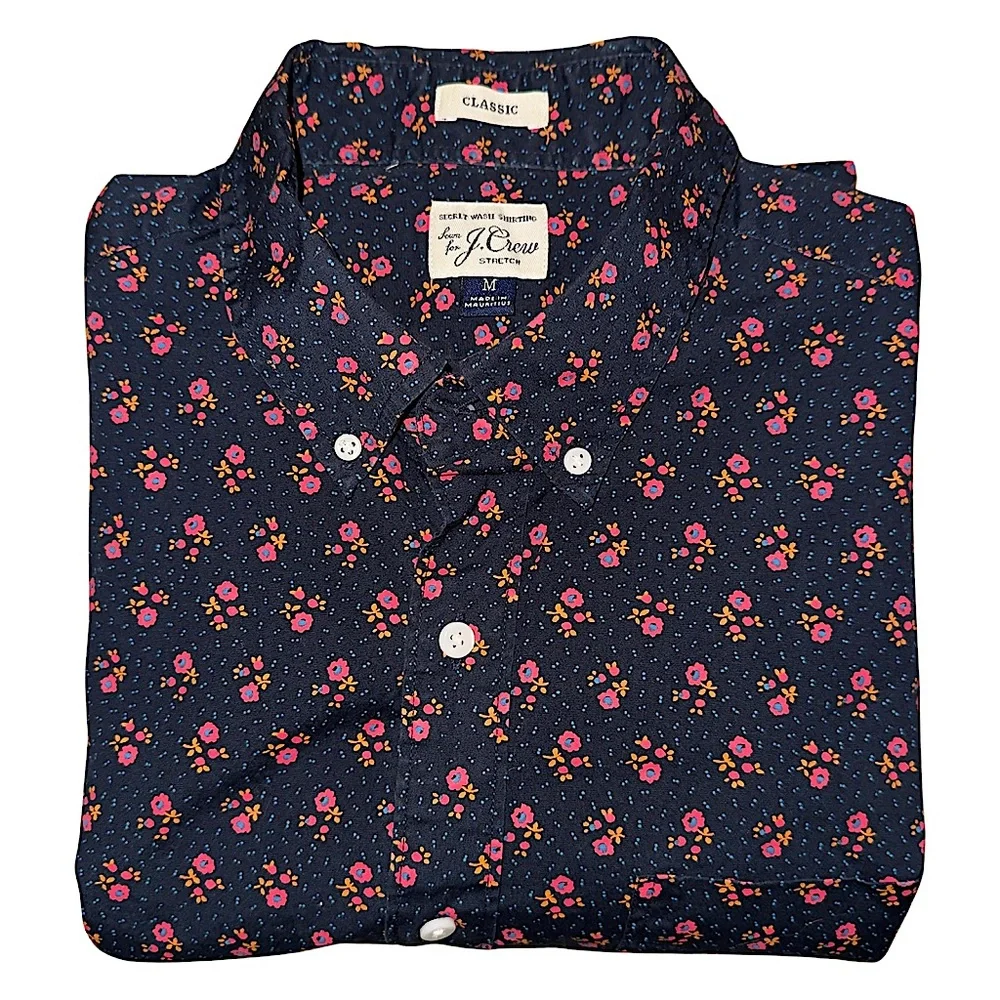 J. Crew Secret Wash Shirting Floral Print - Classic Fit - Picture 3 of 9